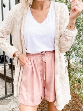 Universal Thread Cream Waffle knit Open-Knit oversized Sweater